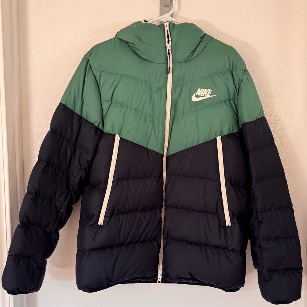 ❄️ Nike Sportswear Puffer Hooded Men's Jacket Teal/Navy Blue sz L